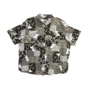 Vtg Plus Cotton Button Up Blouse 30W New "Tapestry" Brand Patchwork Cottagecore